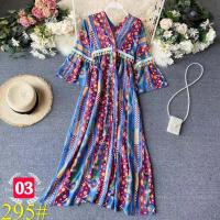 ราคา ชุดเดรสโบฮีเมี่ยน ชุดเดรสผู้หญิง เดรสกระโปรงยาว ตกแต่งพู่ กระดุมหน้าผ้านิ่มลื่นใส่สบาย 295 พร้อมส่ง เสื้อผ้าแฟชั่น (1208168117)