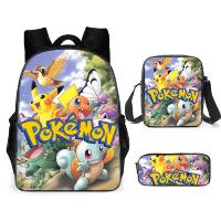 ราคา Pokemons Pikachu กระเป๋าเป้สะพายหลังกระเป๋าสะพายกรณีดินสอโรงเรียนประถมกระเป๋านักเรียนโพลีเอสเตอร์สบายโหลดลดกระเป๋าเป้สะพายหลังเด็ก (15867840550)