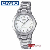 ราคา CASIO นาฬิกาข้อมือผู้หญิง สายสแตนเลส รุ่น LTP 1128A 7BRDF หน้าปัดสีขาว (2121330245)