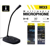 ราคา Nubwo Multimedia Microphone ไมค์ ไมค์คอมพิวเตอร์ แบบแจ๊ค รุ่น M33 ประกัน1ปี (105411127)