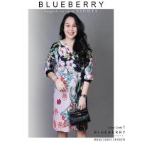 ราคา ชุดเดรส พรีเมี่ยมเดรสเชิ้ตคลาสสิคพิมพ์ลายแบรนด์เนมยอดนิยม BLUEBERRY NIGHTS ผ้าโพลีเอสเตอร์เกรดพรีเมี่ยม (17185318816)