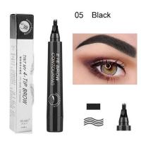 ราคา 5 Colors Eyebrow Pen Waterproof 4 Fork Tip Eyebrow Tattoo Pencil Long Lasting Natural Dark Brown Liquid Eye Brow Pencil (18075813543)