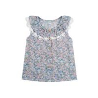 ราคา Chelsee เสื้อเชิ้ตคอกลม ติดกระดุม เด็กผู้หญิง รุ่น 237933 ชายคอประดับลูกไม้ แขนกุด ลายดอกไม้ ผ้า 100 Cotton อายุ 2 10ปี เสื้อผ้าแฟชั่นเด็กโต (20318265152)