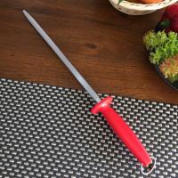 ราคา ส่งไวจากไทย ที่ลับมีด แท่งลับมีด แท่งลับมีดสเตนเลส ที่ลับมีดด้ามจับพลาสติก สีแดง TwinFish รหัสK90 SP90R (1496912979)