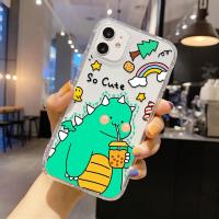 ราคา Good case Phone Case for iPhone 12 Pro Max iPhone 11 Pro Max X XR XS SE 2020 8 7 6 6S Plus Covers Soft Silicone INS Cartoon Cute Dinosaur Couple Style Phone Cases Shockproof TPU Shell Ultra thin Cover