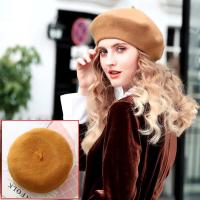 ราคา สต็อคไทย หมวกเบเร่ต์ beret ผู้ใหญ่ หมวกเบเร่ต์สีพื้นสไตล์ฝรั่งเศสฤดูใบไม้ผลิและฤดูหนาวสําหรับสตรี (17199612578)