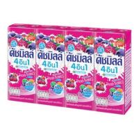 ราคา ดัชมิลล์ นมเปรี้ยวUHT รสส้ม สตอเบอรี่ ผลไม้รวม เบอร์รี่ แคนดี้ 180 มล 4กล่อง (20572300153)