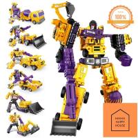 ราคา หุ่นยนต์แปลงร่าง Transformers Robot แพ็ค 6 ชิ้น สีเหลือง หุ่นยนต์ทรานฟอร์เมอร์ Diecast ของเล่นเด็กชาย ของขวัญวันเกิด Mama Happy House (14338643996)