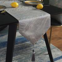 ราคา Nordic Table Runner Luxury Printed Curve Table Runner with Tassel Elegant Jacquard Christmas Dining Table Runner Modern Silver Bed Runner Tv Cabinet Coffee Tea Table cloth (20280499929)