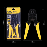 ราคา Deli คีมเข้าหัวสายแลน คีมสายlan คีมเข้าหัวแลน ปอก จีบ คีมย้ำโครงซีลาย คีมเข้าหัวแลนครบชุด เครื่องมือช่าง Crimper (19100332577)