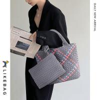 ราคา LIKEBAG กระเปาสพายหญิงกระเป๋าสานกระเป๋าสะพายกระเป๋าไนลอนความจุขนาดใหญ่กระเป๋าถือกระเป๋าทอกระเป๋าคลัทช์ (16401284694)