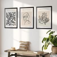 ราคา ภาพ Matisse ตกแต่งบ้าน เซต 3 ภาพ พร้อมกรอบดำ รับประกันคุณภาพด้วยเทคนิคจากประเทศอิตาลี (19418144152)