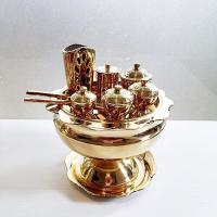 ราคา เชี่ยนหมากทองเหลือง 7 นิ้ว พร้อมถาดรอง 6 นิ้ว (17107717084)