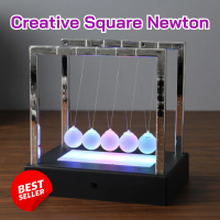 ราคา พร้อมส่ง Creative Square Newton ลูกตุ้ม ลูกตุ้มโมเมนตั้ม ลูกตุ้มโมเมนตัมโลหะ เสริมฮวงจุ้ย แก้ปีชง ของตกแต่งบ้าน ลูกตุ้มมีไฟ (19601909248)