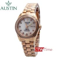 ราคา AUSTIN นาฬิกาข้อมือผู้หญิง สายสแตนเลส รุ่น AL1662T กระจก Sapphire กันรอยขีดข่วน (20878388826)