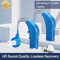 ราคา ซื้อ 1 แถม 1 COD เครื่องช่วยฟัง ชนิดคล้องหลังหู สำหรับผู้สูงอายุ คนหูหนวก หูตึง หูฟังขยายเสียง ปรับเสียงได้ หูฟังคนหูตึง (18459620648)