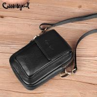 ราคา Mens Shoulder Bag for Men Genuine Leather Crossbody Bags Male Phone Bags Belts Flap Messenger bag (20568940336)