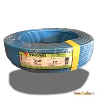 ราคา สายไฟ ยาซากิ รุ่น THW 1x 6 YAZAKI เบอร์ 6 sqmm ม้วนละ 100m รองรับมอก ใหม่ สายไฟแกนเดี่ยวเบอร์ 6mm2 THW 6ดำ THW 6 สีแดง THW 6 สีขาว (12142236585)