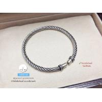 ราคา กำไลข้อมือเงินแท้92 5 แบบเกลียว งานรมดำ น้ำหนักประมาณ 1 2 บาทตัน Hanmade (9631315894)