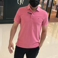 ราคา Tommy Hilfiger Tommy Mens Summer Slim Fit Stretch Mesh Cotton Business Short Sleeved Polo Shirt (20379388836)