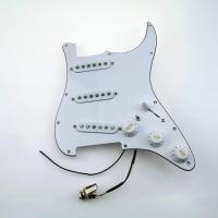 ราคา WK Guitar Pickups Prewired Pickguard SSS Single Coil Pickup 7 Way type fully loaded For St guitar 3 ply White (16747901280)