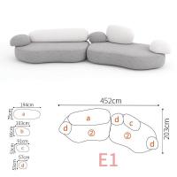 ราคา BUNISE Pebble Creative Fabric Sofa Random Combination Shaped Design 2024 Exclusive New BT101902 (20689411888)