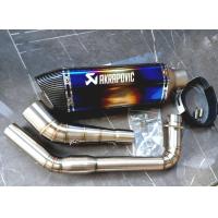 ราคา ชุดท่อHONDA CB150R ซีบี150อาร์ ไฟตากลม ออกล่างทางเดิม ผลิตจากแสตนเลสเกรด 304 อย่างดีสวม 2 นิ้ว 51 มม ปลายท่อ AK14 นิ้วสีรุ้งปากเคฟล่า (12758344586)
