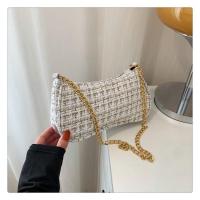 ราคา กระเป๋าสะพายไหล่ สายโซ่ทอง ผ้าทวิต (18201066383)