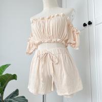ราคา Jilalin bkk Puffy set ชุดเซตปาดไหล่ กางเกงขาสั้น เสื้อปาดไหล่ กางเกงขาสั้น ผ้าcottonอัดย่น (15604528817)