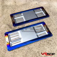 ราคา กรอบป้ายทะเบียนไทเท สแตนเลส ไทเทเนียม งานไดร์แท้ สีไม่ลอก 1คู่ หน้าหลัง กรอบป้ายรถยนต์ กรอบป้ายไทเท กรอบป้ายไทเท ทะเบียนไทเท ไทเท (417109496)