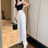 ราคา กางเกงขากว้างเอวสูงทรงหลวม กางเกงเอวสูง สาวออฟฟิศ ใส่ทำงาน กางเกงขายาว กางเกงเอวสูง กางเกงใส่ทำงาน ดีไซน์เรียบ (9714404080)