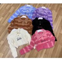 ราคา Sawa Store เสื้อครอป oversize Barbie girl แต่งลายริ้วขนเฟอร์ เสื้อขนเฟอร์ (19613808929)