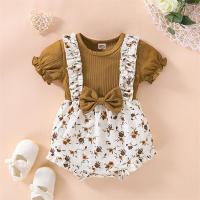 ราคา Baju ชุดหมีสองชิ้นเด็กสาวดอกไม้ชุดจั้มสูทเด็กผู้หญิงทารกแรกเกิด3 6 12 Bulan สำหรับฤดูร้อน Baju Bayi Perempuan (18803996283)