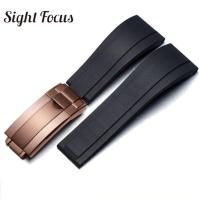ราคา 20mm 21mm Watchband for Rolex Yacht Master GMT II Submariner Daytona Cosmograph Deep Sea Rubber Watch Band Strap Sea Dweller Sky (16968222265)