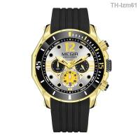 ราคา นาฬิกา Megs megir men watch multi function timing waterproof silicone calendar quartz 2206 creative movement (18963879089)