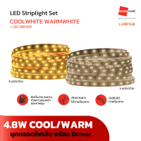 ราคา GRANDHOMEMART ชุดหลอดไฟเส้น LAMPTAN รุ่น LED Striplight Set พร้อม Driver 4 8w ใช้ภายในอาคาร ไฟแต่งห้อง (20511380051)