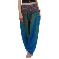 ราคา กางเกงใส่สบาย กางเกงใส่เล่น กางเกงชายหาด กางเกงลายช้าง กางเกงลายนกยูง กางเกงจินนี่เอวสม็อค กางเกงผ้าสปัน กางเกงใส่เล่น Harem Pants Genie Pants (1407630774)