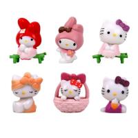 ราคา Sanrio ตุ๊กตาหุ่น6ชิ้น เซ็ต ตกแต่งหน้าเค้กตุ๊กตาขยับแขนขาได้ Hello Kitty 5ซม ของเล่นตั้งโต๊ะของเล่น hiasan mobil ของขวัญสำหรับเด็ก (21170749787)