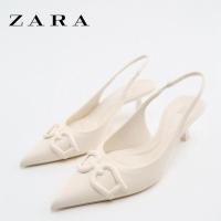 ราคา Zara รองเท้าส้นสูง สีขาว สไตล์ OL สําหรับผู้หญิง (20879151551)