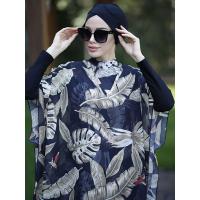 ราคา แบบสุภาพสำหรับมุสลิมชุดว่ายน้ำชุดว่ายน้ำฮิญาบผู้หญิงฮิญาบที่คลุม Ups สำหรับผู้หญิงแขนยาวอิสลามว่ายน้ำอาบน้ำ Burkini (19711810895)