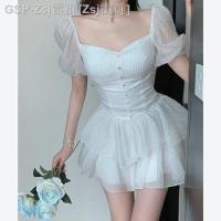 ราคา ชุดเดรสผ้าชีฟองพลิ้ว2023เขียวมะนาวฤดูร้อนใหม่สำหรับผู้หญิงกระโปรงสั้นสีขาวเอวบริสุทธิ์แบบฝรั่งเศส (18471422859)