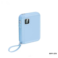 ราคา พาวเวอร์แบงค์ รุ่น RPP 579 มีสายชาร์จในตัว Type C iph ความจุ 10000mAh ชาร์จเร็ว PD20W QC22 5W ไฟดิจิตอล LED (18401176592)