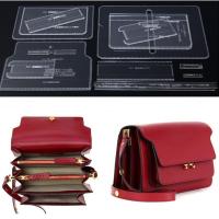 ราคา 1ชุดงานหัตถกรรมเครื่องหนังแฮนด์เมดทำมือกระเป๋าถือสตรีกระเป๋าสะพายไหล่เย็บแม่พิมพ์ลายฉลุอะคริลิคขนาด23 16 12ซม เครื่องประดับอัญมณีทำ DIY (20102644951)