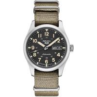ราคา SEIKO SRPG35 Watch for Men 5 Sports Automatic with Manual Winding Movement Black Dial Stainless Steel Case Beige Nylon Strap 100m Water Resistant and Day Date Display (20608422584)
