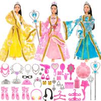 ราคา BARWA ชุดตุ๊กตาเดรสสำหรับตุ๊กตาบาร์บี้คอสเพลย์1 6แบบดั้งเดิมของจีนโบราณงานปาร์ตี้ผ้าประดับชุดราตรีของเล่นเด็ก (21248726500)