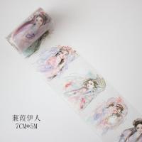 ราคา สติกเกอร์ติดสมุดที่บันทึกด้วยมือ DIY สำหรับบุคคลสไตล์โบราณหัวใจสาวในฝันเทป PET สมุดที่บันทึกด้วยมือกันน้ำแบบใส (12424414344)