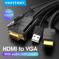 ราคา Vention HDMI to VGA Adapter Male To Famale Converter Adapter 1080P Digital to Analog Video Audio For PC Laptop Tablet (3305896221)