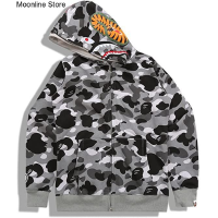 ราคา เสื้อกันหนาวและคลุมออกกำลังกายผู้ชายสีส้ม BAPE X pubg ใหม่ ลาย H oodies sweatershirt แบบสไตล์คลาสสิก เสื้อกันหนาวเสื้อผู้ชายแฟชั่น BAPE SHARK HEAD เสื้อผ้าหน้าหนาว (18134701261)
