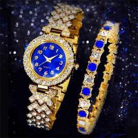 ราคา นาฬิกาควอตซ์ของผู้หญิงหน้าปัดสีน้ำเงินนาฬิกาผู้หญิงนาฬิกาผู้หญิงสร้อยข้อมือเหล็กนาฬิกาแฟชั่นหรูหราพร้อมเพชร (21170262989)