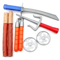 ราคา COS ชุดอาวุธนินจา ไม้คู่ ดาบซามูไรปาเป้าห้าชิ้น เต่าเล่นของเล่นเด็ก (20764265293)